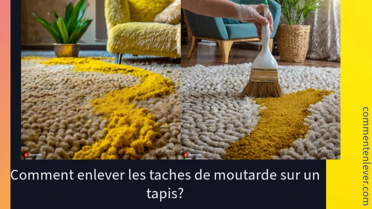 Comment enlever les taches de moutarde sur un tapis